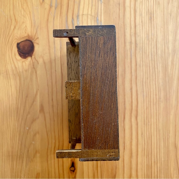 Vintage Dollhouse Furniture Upright Piano Brown Wood Sheet Music Keys - Picture 7 of 8